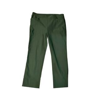 Chico's Brigitte So Slimming Pull On Pants Nettle Green Ankle Casual Vacay SZ 2